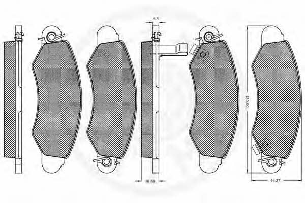 Optimal 10326 Brake Pad Set, disc brake 10326: Buy near me in Poland at 2407.PL - Good price!