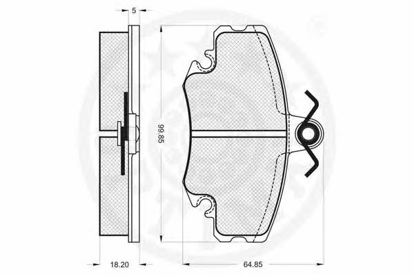 Optimal 10342 Brake Pad Set, disc brake 10342: Buy near me in Poland at 2407.PL - Good price!