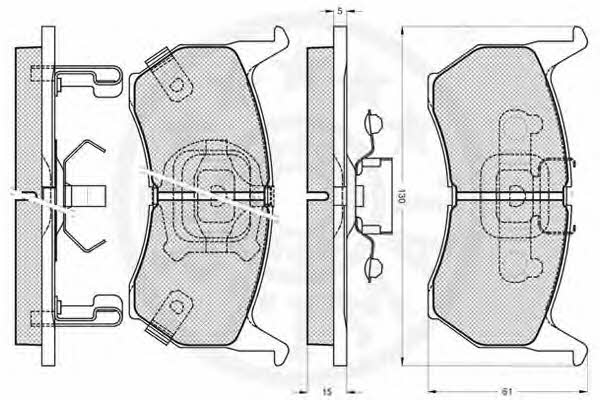 Optimal 9464 Brake Pad Set, disc brake 9464: Buy near me in Poland at 2407.PL - Good price!