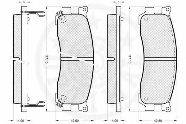 Optimal 12110 Тормозные колодки дисковые, комплект 12110: Отличная цена - Купить в Польше на 2407.PL!