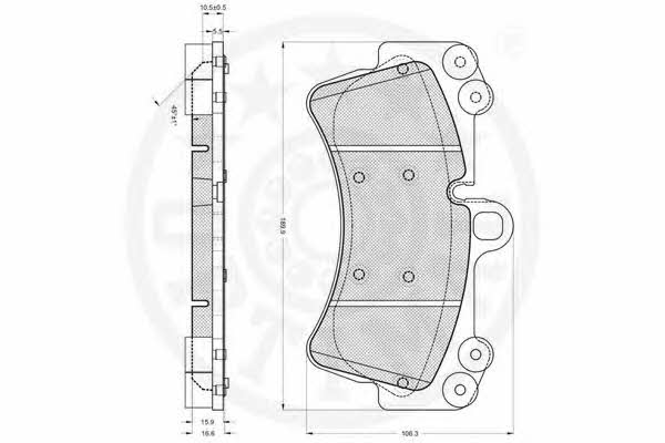 Optimal 12176 Тормозные колодки дисковые, комплект 12176: Отличная цена - Купить в Польше на 2407.PL!