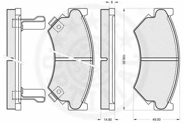 Optimal 9683 Brake Pad Set, disc brake 9683: Buy near me in Poland at 2407.PL - Good price!