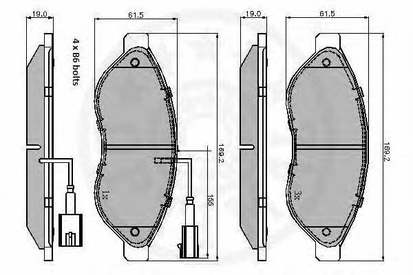 Optimal 12299 Brake Pad Set, disc brake 12299: Buy near me in Poland at 2407.PL - Good price!