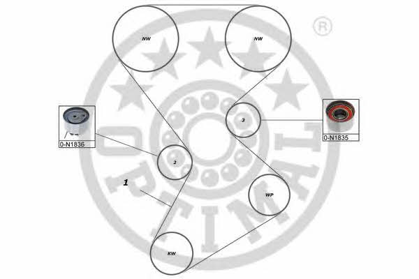 Optimal SK-1699 Комплект ремня ГРМ SK1699: Купить в Польше - Отличная цена на 2407.PL!