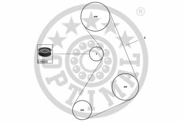 Optimal SK-1026 Комплект зубчастих ременів SK1026: Приваблива ціна - Купити у Польщі на 2407.PL!