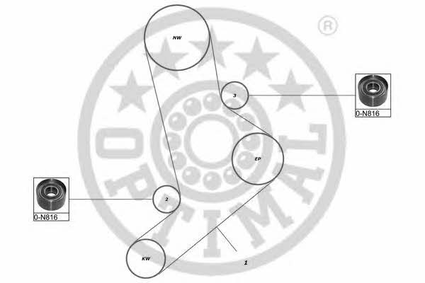 Optimal SK-1046 Комплект ремня ГРМ SK1046: Отличная цена - Купить в Польше на 2407.PL!