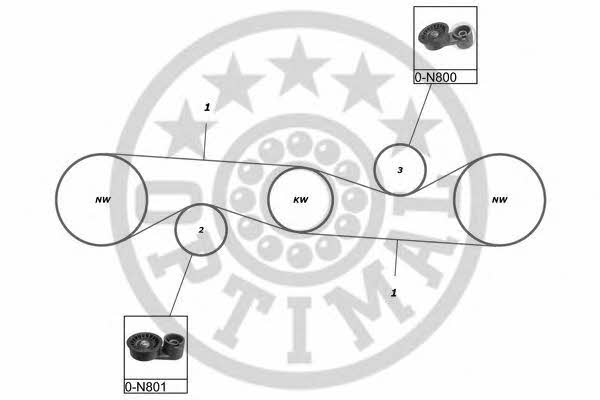 Optimal SK-1065 Zestaw paska rozrządu SK1065: Dobra cena w Polsce na 2407.PL - Kup Teraz!