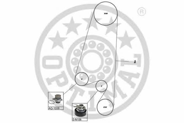 Optimal SK-1074AQ1 TIMING BELT KIT WITH WATER PUMP SK1074AQ1: Buy near me in Poland at 2407.PL - Good price!
