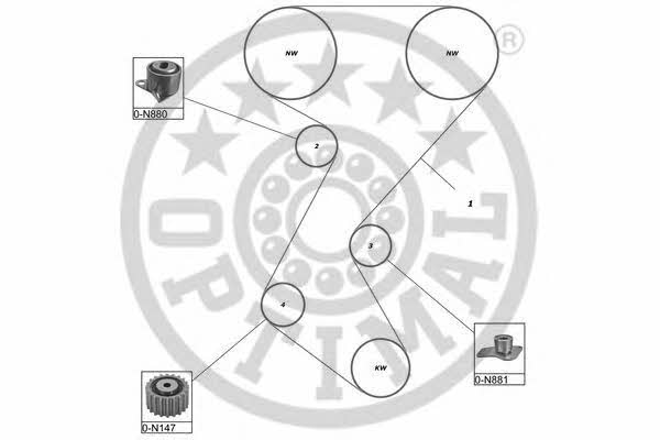 Optimal SK-1089 Zestaw paska rozrządu SK1089: Dobra cena w Polsce na 2407.PL - Kup Teraz!