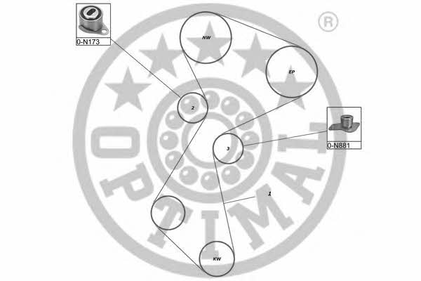 Optimal SK-1108S Zestaw paska rozrządu SK1108S: Atrakcyjna cena w Polsce na 2407.PL - Zamów teraz!