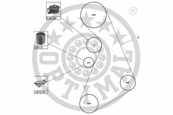 Optimal SK-1121 Zestaw paska rozrządu SK1121: Dobra cena w Polsce na 2407.PL - Kup Teraz!