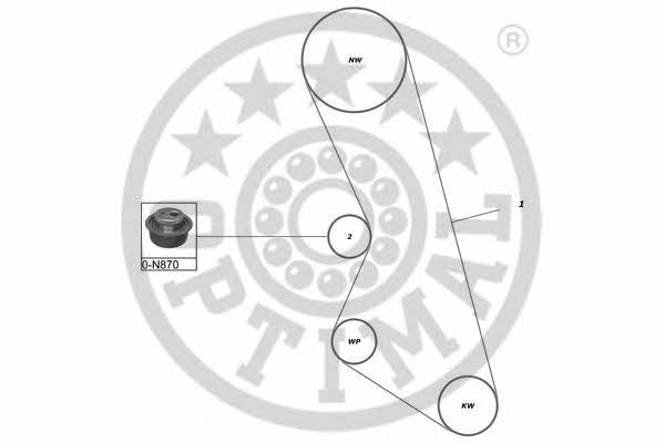 Optimal SK-1159 Комплект ремня ГРМ SK1159: Отличная цена - Купить в Польше на 2407.PL!