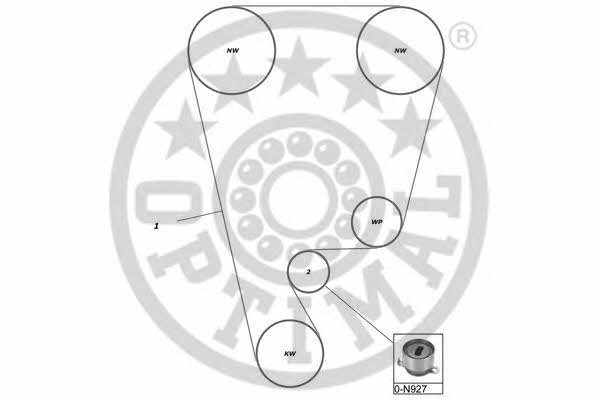 Optimal SK-1213 Комплект ремня ГРМ SK1213: Отличная цена - Купить в Польше на 2407.PL!