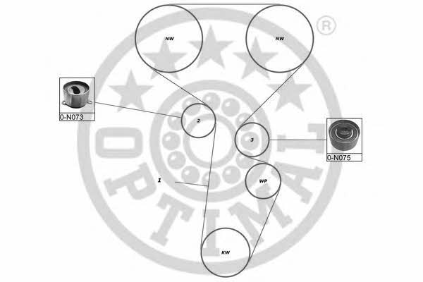Optimal SK-1231 Комплект ремня ГРМ SK1231: Отличная цена - Купить в Польше на 2407.PL!
