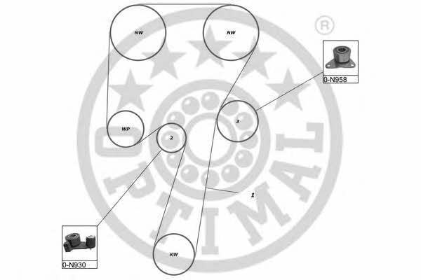 Optimal SK-1270 Zestaw paska rozrządu SK1270: Dobra cena w Polsce na 2407.PL - Kup Teraz!