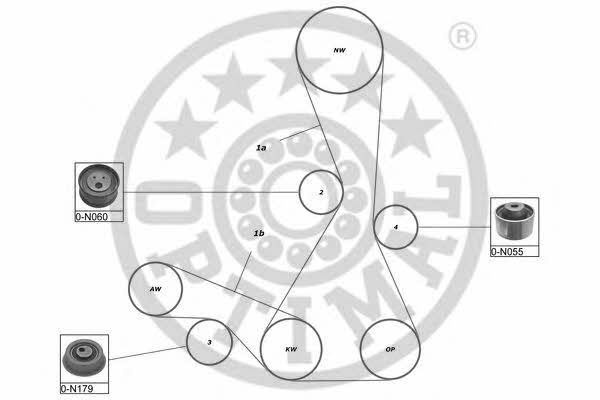 Optimal SK-1323 Комплект ремня ГРМ SK1323: Отличная цена - Купить в Польше на 2407.PL!