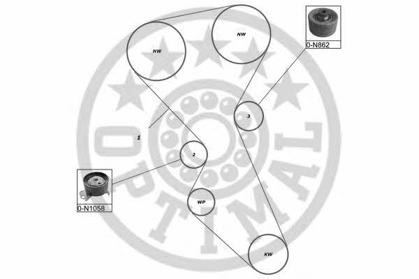 Optimal SK-1399 Zestaw paska rozrządu SK1399: Dobra cena w Polsce na 2407.PL - Kup Teraz!