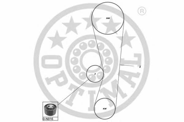 Optimal SK-1564 Zestaw paska rozrządu SK1564: Dobra cena w Polsce na 2407.PL - Kup Teraz!