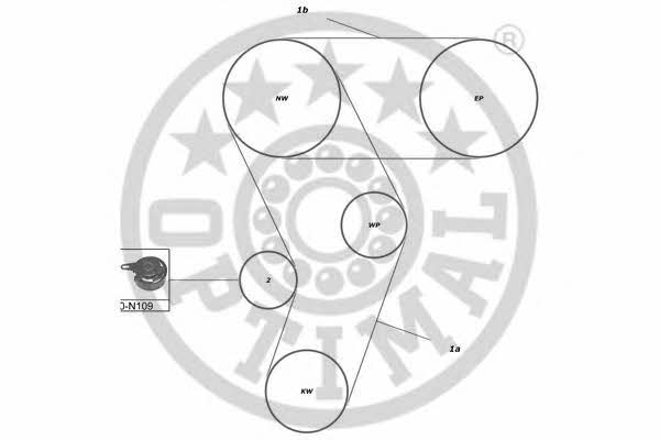 Optimal SK-1648 Комплект ремня ГРМ SK1648: Отличная цена - Купить в Польше на 2407.PL!