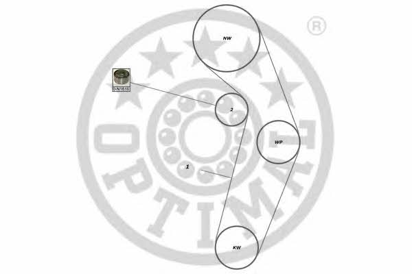 Optimal SK-1677 Комплект зубчастих ременів SK1677: Купити у Польщі - Добра ціна на 2407.PL!