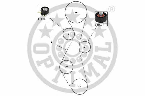 Optimal SK-1692 Timing Belt Kit SK1692: Buy near me in Poland at 2407.PL - Good price!