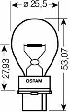 Osram 3156 Glow bulb P27W 12V 27W 3156: Buy near me in Poland at 2407.PL - Good price!