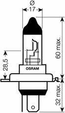 Halogenlampe Osram Silverstar +60% 12V HS1 35&#x2F;35W +60% Osram 64185SVS