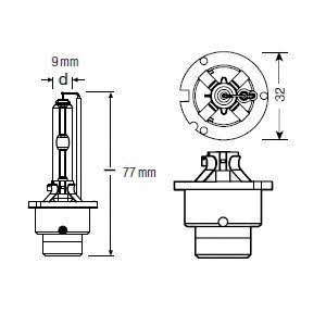 Osram 66240CB Xenon lamp D2S 85V 35W 66240CB: Buy near me in Poland at 2407.PL - Good price!