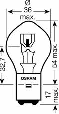 Osram 7323 Halogen lamp 6V S1 25/25W 7323: Buy near me in Poland at 2407.PL - Good price!
