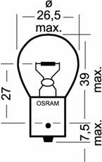 Osram 7529 Glow bulb P15W 24V 15W 7529: Buy near me in Poland at 2407.PL - Good price!