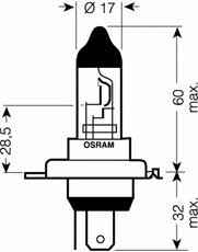 Osram 94193 Halogen lamp 12V H4 60/55W 94193: Buy near me at 2407.PL in Poland at an Affordable price!