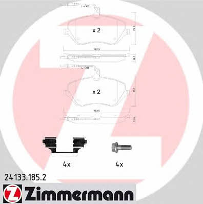 Otto Zimmermann 24133.185.2 Brake Pad Set, disc brake 241331852: Buy near me in Poland at 2407.PL - Good price!