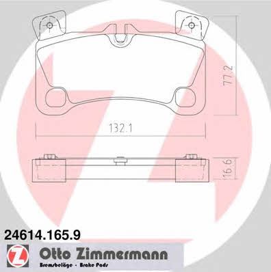 Otto Zimmermann 24614.165.9 Гальмівні колодки, комплект 246141659: Приваблива ціна - Купити у Польщі на 2407.PL!