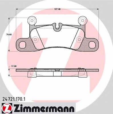 Otto Zimmermann 24721.170.1 Brake Pad Set, disc brake 247211701: Buy near me at 2407.PL in Poland at an Affordable price!