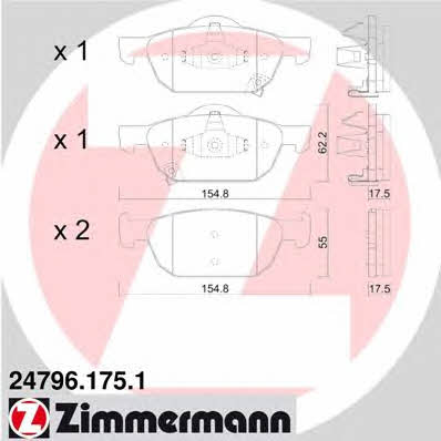 Otto Zimmermann 24796.175.1 Klocki hamulcowe, zestaw 247961751: Dobra cena w Polsce na 2407.PL - Kup Teraz!