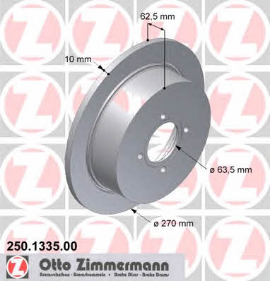 Otto Zimmermann 250.1335.00 Brake disc 250133500: Buy near me in Poland at 2407.PL - Good price!