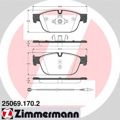 Otto Zimmermann 25069.170.2 Brake Pad Set, disc brake 250691702: Buy near me in Poland at 2407.PL - Good price!