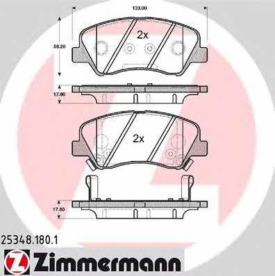 Otto Zimmermann 25348.180.1 Klocki hamulcowe, zestaw 253481801: Atrakcyjna cena w Polsce na 2407.PL - Zamów teraz!