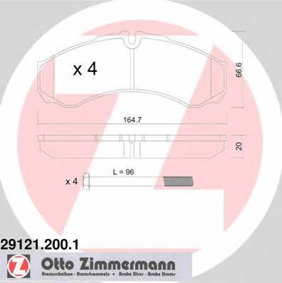 Otto Zimmermann 29121.200.1 Brake Pad Set, disc brake 291212001: Buy near me in Poland at 2407.PL - Good price!