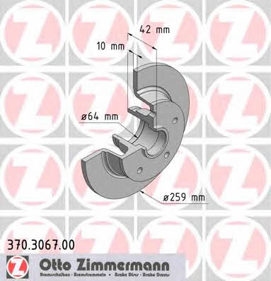 Otto Zimmermann 370.3067.00 Bremsscheibe hinten, unbelüftet 370306700: Kaufen Sie zu einem guten Preis in Polen bei 2407.PL!
