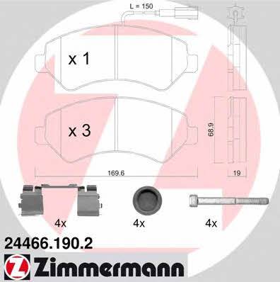 Otto Zimmermann 24466.190.2 Klocki hamulcowe, zestaw 244661902: Dobra cena w Polsce na 2407.PL - Kup Teraz!