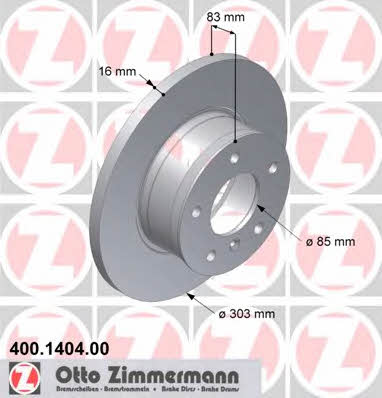 Otto Zimmermann 400.1404.00 Brake disc 400140400: Buy near me in Poland at 2407.PL - Good price!