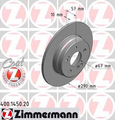Otto Zimmermann 400.1450.20 Brake disc 400145020: Buy near me in Poland at 2407.PL - Good price!