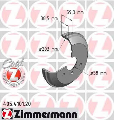 Otto Zimmermann 405.4101.20 Rear brake drum 405410120: Buy near me in Poland at 2407.PL - Good price!