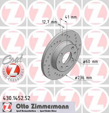 Otto Zimmermann 430.1452.52 Brake disc 430145252: Buy near me in Poland at 2407.PL - Good price!