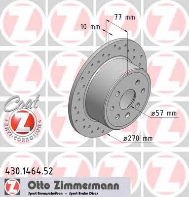Otto Zimmermann 430.1464.52 Tarcza hamulcowa 430146452: Dobra cena w Polsce na 2407.PL - Kup Teraz!