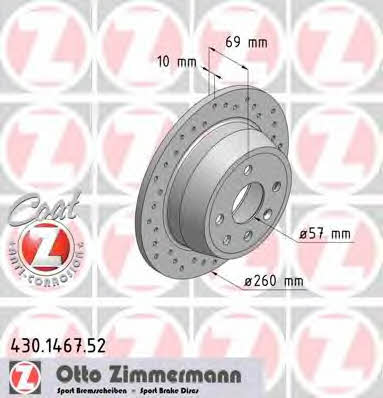 Otto Zimmermann 430.1467.52 Tarcza hamulcowa 430146752: Dobra cena w Polsce na 2407.PL - Kup Teraz!