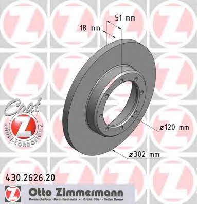 Otto Zimmermann 430.2626.20 Tarcza hamulcowa tylna, niewentylowana 430262620: Dobra cena w Polsce na 2407.PL - Kup Teraz!