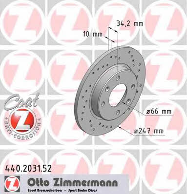 Otto Zimmermann 440.2031.52 Tarcza hamulcowa 440203152: Dobra cena w Polsce na 2407.PL - Kup Teraz!
