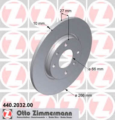 Otto Zimmermann 440.2032.00 Brake disc 440203200: Buy near me in Poland at 2407.PL - Good price!